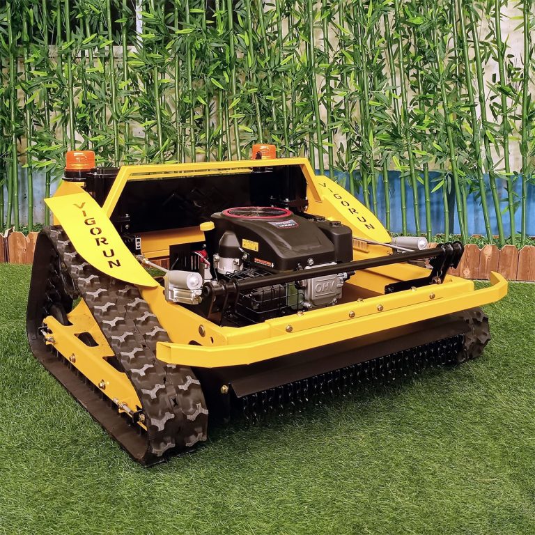 customized cordless track tank lawnmower