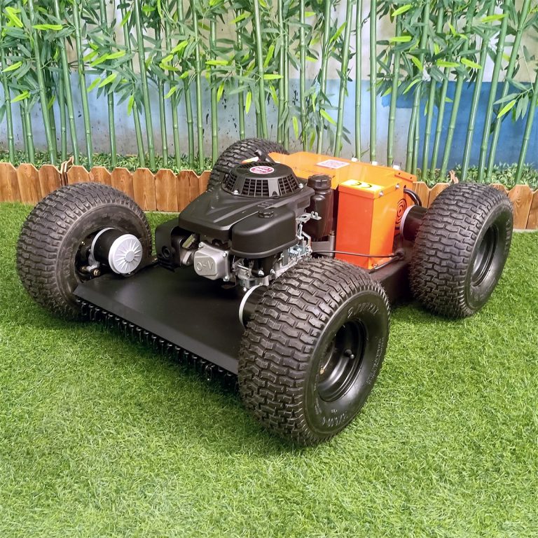 wireless track embankment lawn mower robot made in China